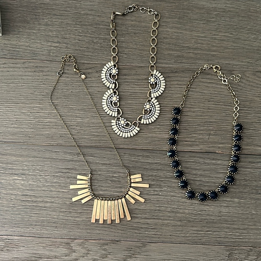 J Crew Necklaces, gold, blue and white